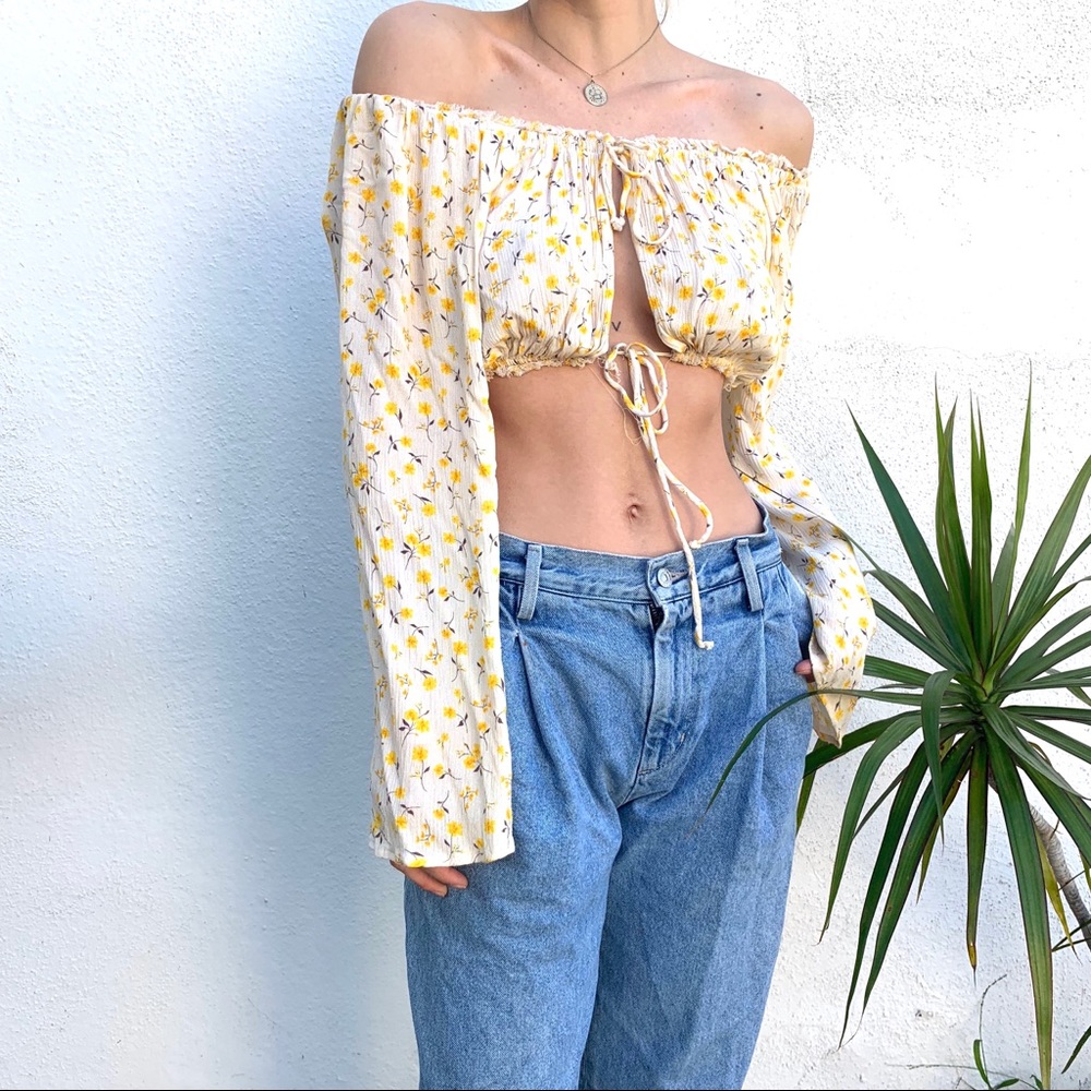 Off shoulder crop top